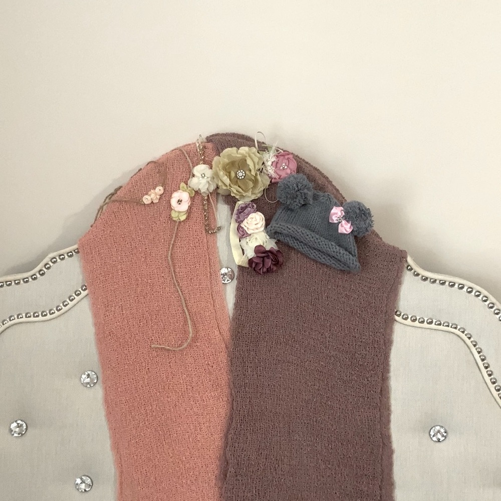Infant Photo Wraps, Hat, and Headbands